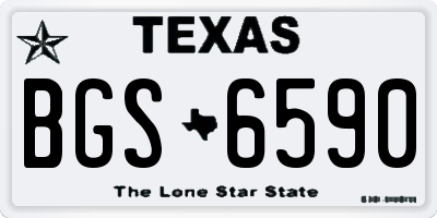 TX license plate BGS6590