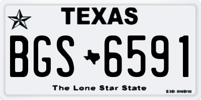 TX license plate BGS6591