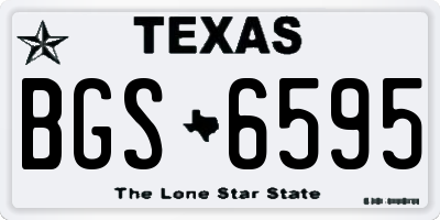 TX license plate BGS6595
