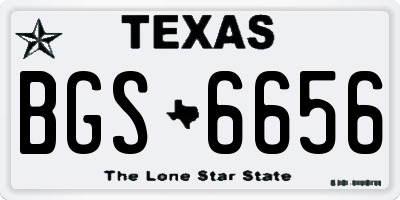 TX license plate BGS6656