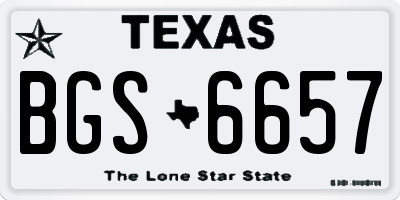 TX license plate BGS6657