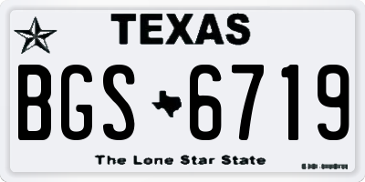 TX license plate BGS6719