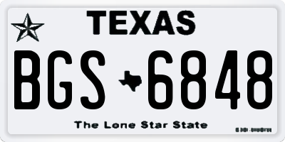 TX license plate BGS6848