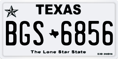 TX license plate BGS6856