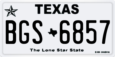 TX license plate BGS6857