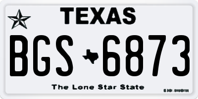 TX license plate BGS6873