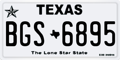 TX license plate BGS6895