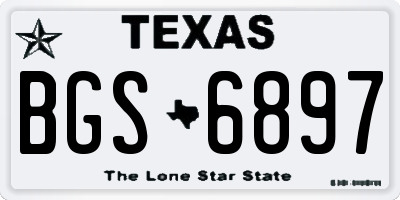 TX license plate BGS6897