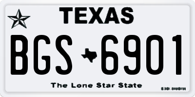TX license plate BGS6901