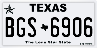 TX license plate BGS6906
