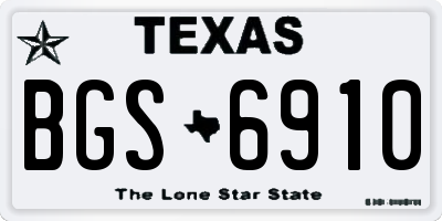 TX license plate BGS6910