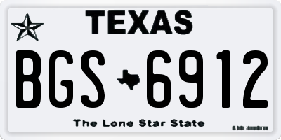 TX license plate BGS6912