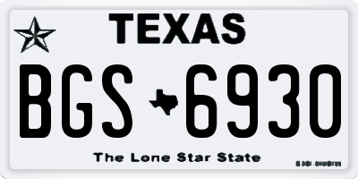 TX license plate BGS6930