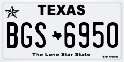 TX license plate BGS6950