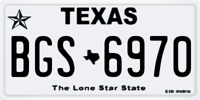 TX license plate BGS6970