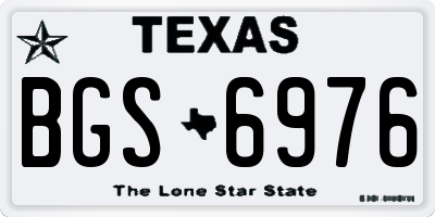 TX license plate BGS6976