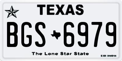 TX license plate BGS6979