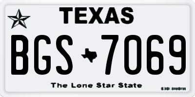 TX license plate BGS7069