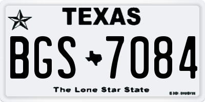 TX license plate BGS7084