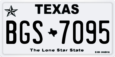 TX license plate BGS7095