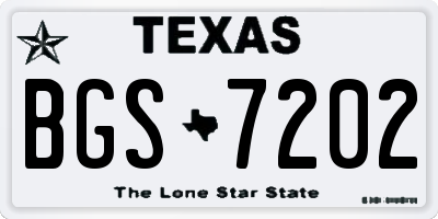 TX license plate BGS7202