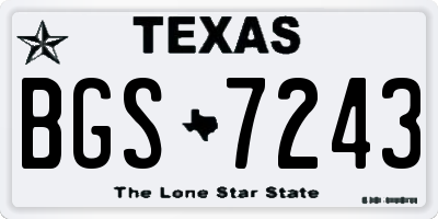 TX license plate BGS7243