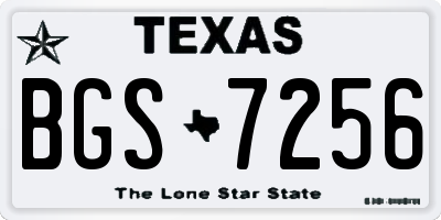 TX license plate BGS7256