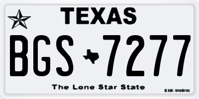 TX license plate BGS7277