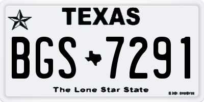 TX license plate BGS7291