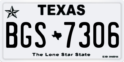 TX license plate BGS7306