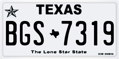 TX license plate BGS7319