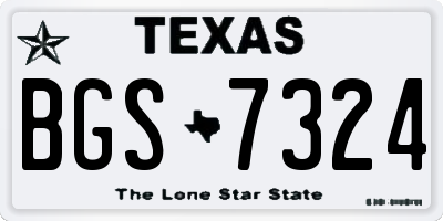 TX license plate BGS7324