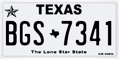 TX license plate BGS7341