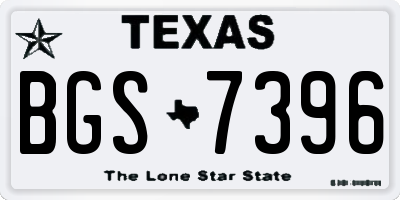 TX license plate BGS7396