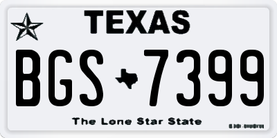 TX license plate BGS7399