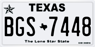 TX license plate BGS7448