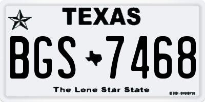 TX license plate BGS7468