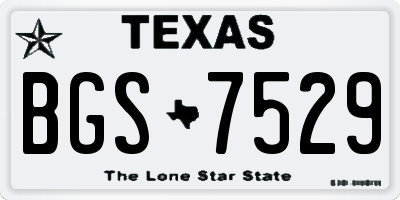 TX license plate BGS7529