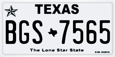 TX license plate BGS7565