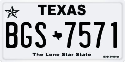 TX license plate BGS7571