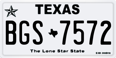 TX license plate BGS7572