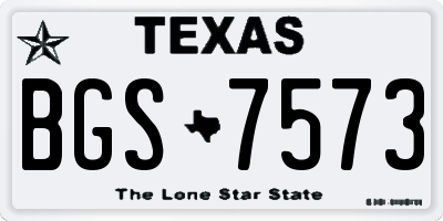 TX license plate BGS7573