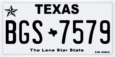 TX license plate BGS7579