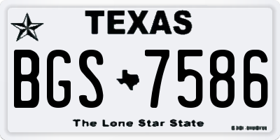 TX license plate BGS7586