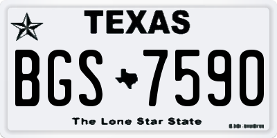 TX license plate BGS7590