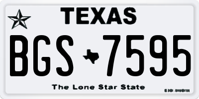 TX license plate BGS7595