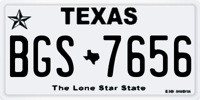 TX license plate BGS7656