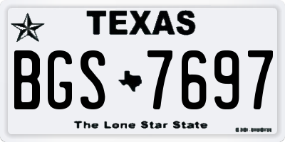 TX license plate BGS7697
