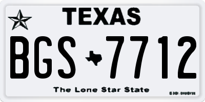 TX license plate BGS7712