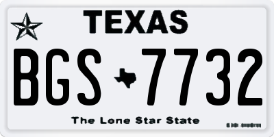 TX license plate BGS7732
